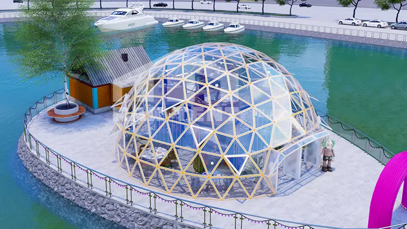 12m glass dome for restaurant