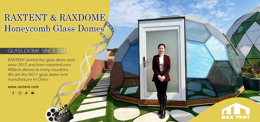 RAXTENT Honeycomb Glass Dome Comfort Glamping Stargazing Dome House