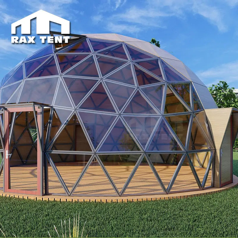 10M Wooden Glass Dome for Glamping Hotel and Reception Dome