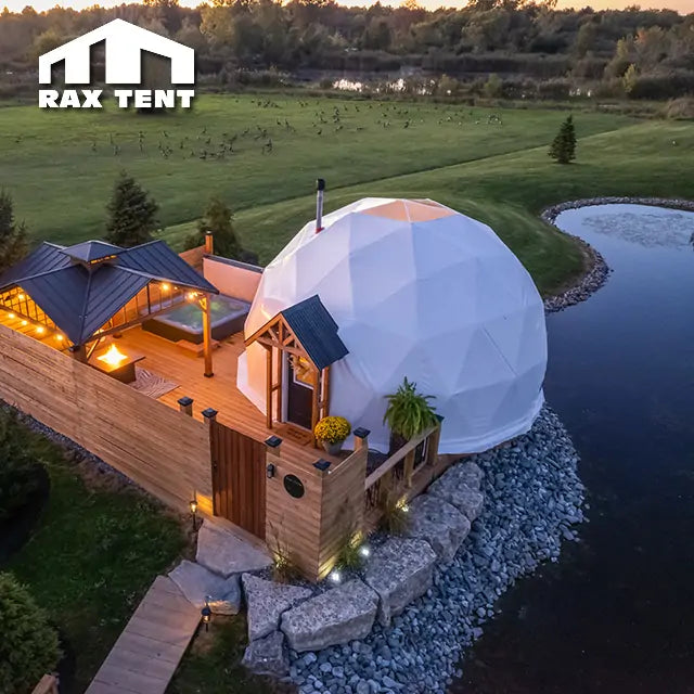 6M Half Ball Tent for Airbnb Glamping Dome Tent for Camping