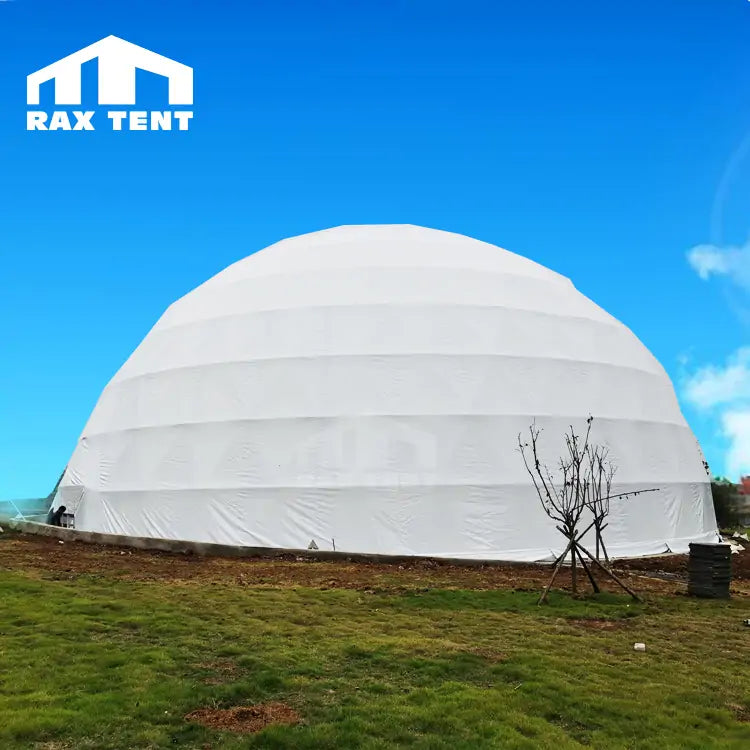 26M Big Geodesic Dome Tent for Event and Exhibition with Double Open Glass Door