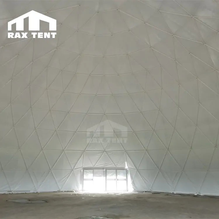 26M Big Geodesic Dome Tent for Event and Exhibition with Double Open Glass Door