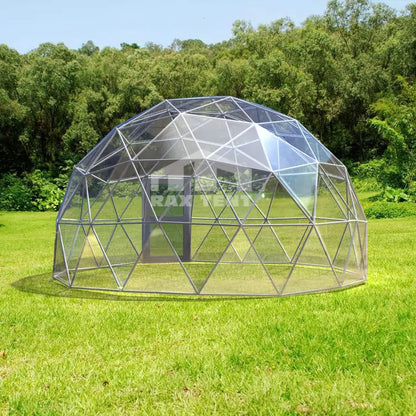 5M Clear Dome Tent for Event and Restaurant with Transparent PVC and Glass Door