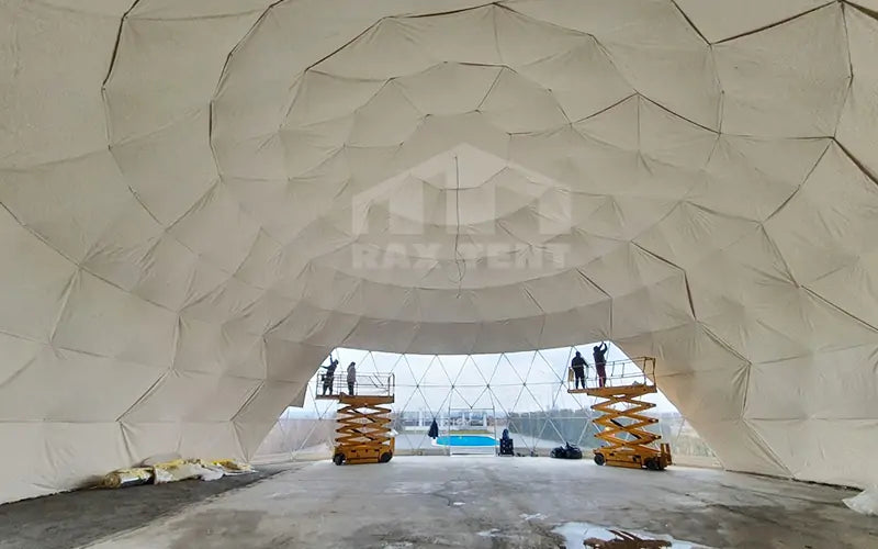 20M Big Dome Tent for Wedding with Double Layer Thermal Insulation