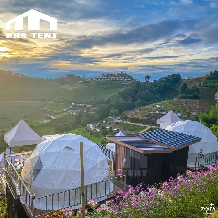 Small 4M geodesic dome tent for glamping dome hotel in Thailand