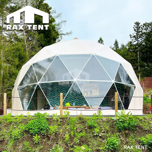 8M Geodesic Glamping Dome Tent for Mountain Resorts Hotel