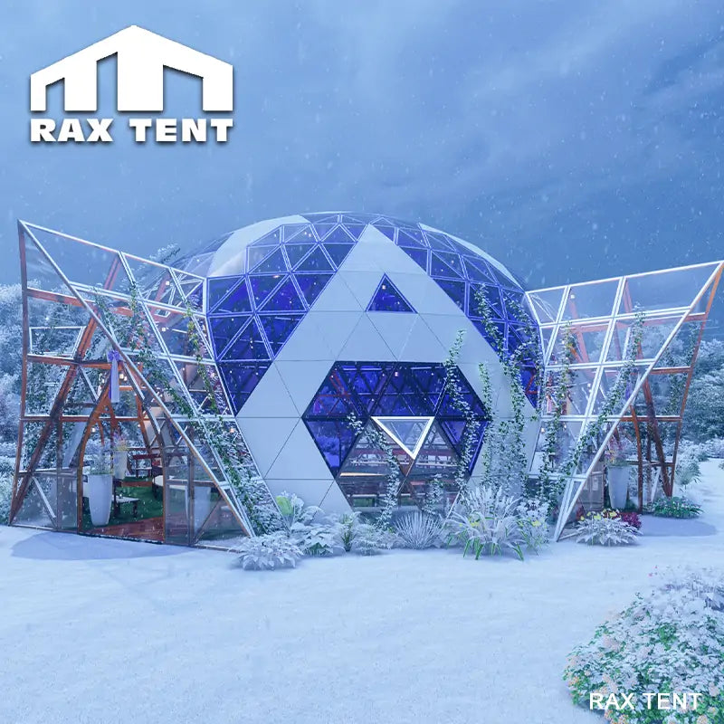 geodesic dome in winter