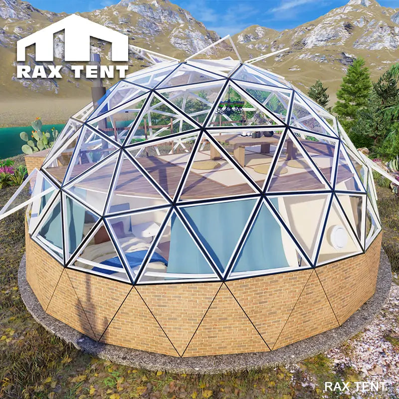 glamping dome with mezzanine