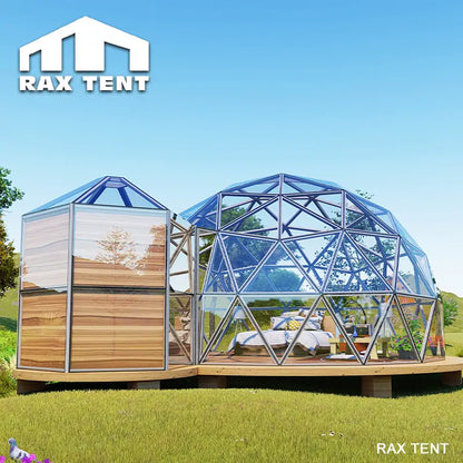 glamping dome with bathroom