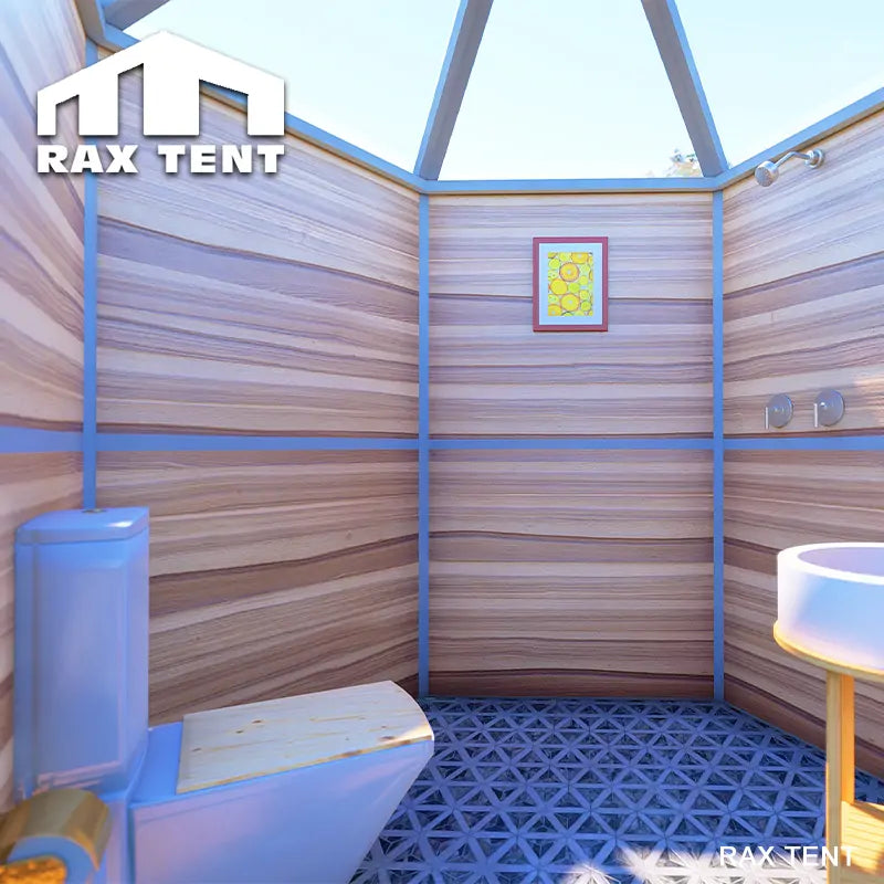 glamping tents with bathroom