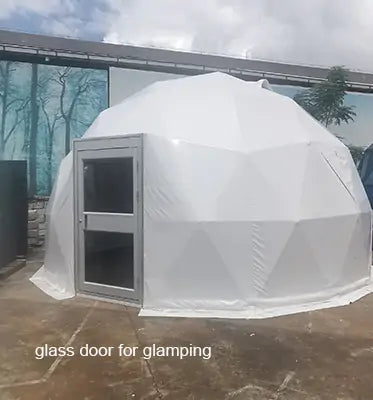 6M Mixed Dome Tent PVC Glass Tent with Panoramic View for Outdoor Glamping