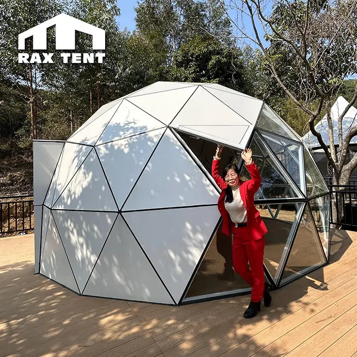 6m geodesic glass dome house