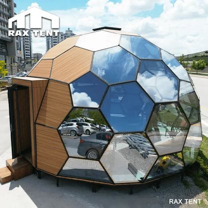 wooden color honeycomb glass dome