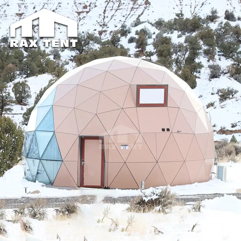 winter wooden glass dome for camping hotel