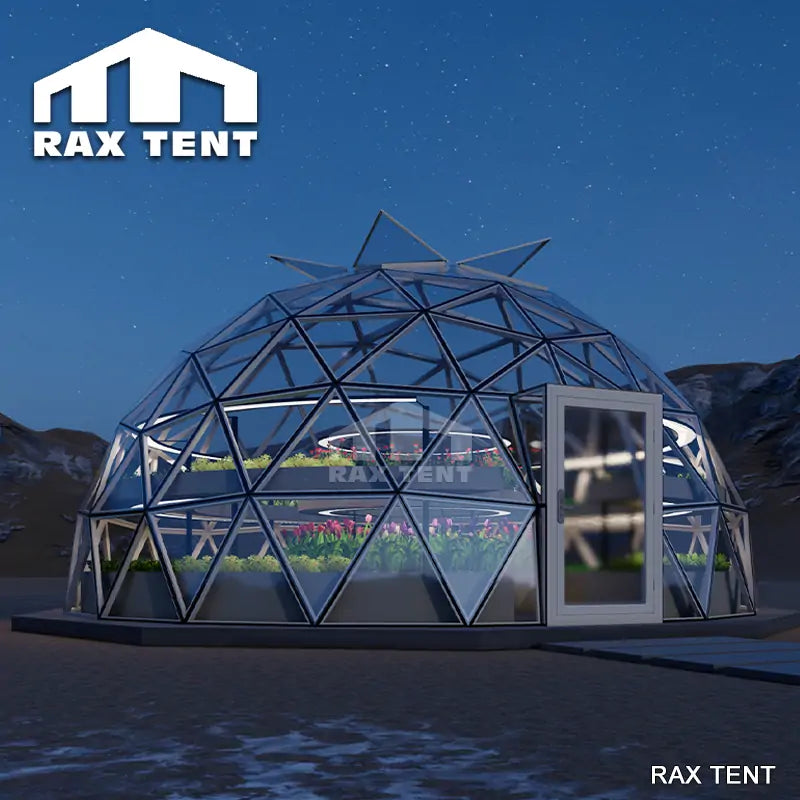 transparent glass dome tent