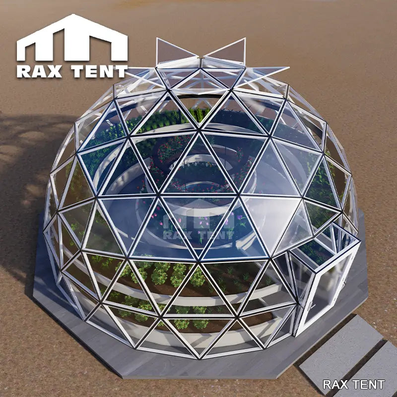 8m glass dome tent