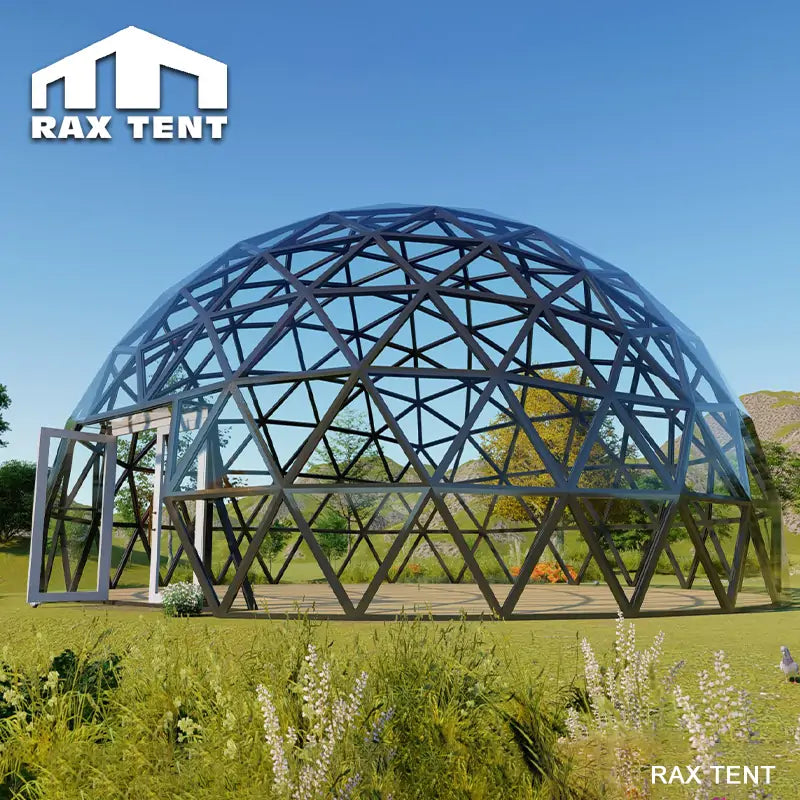 geodesic dome tent with glass