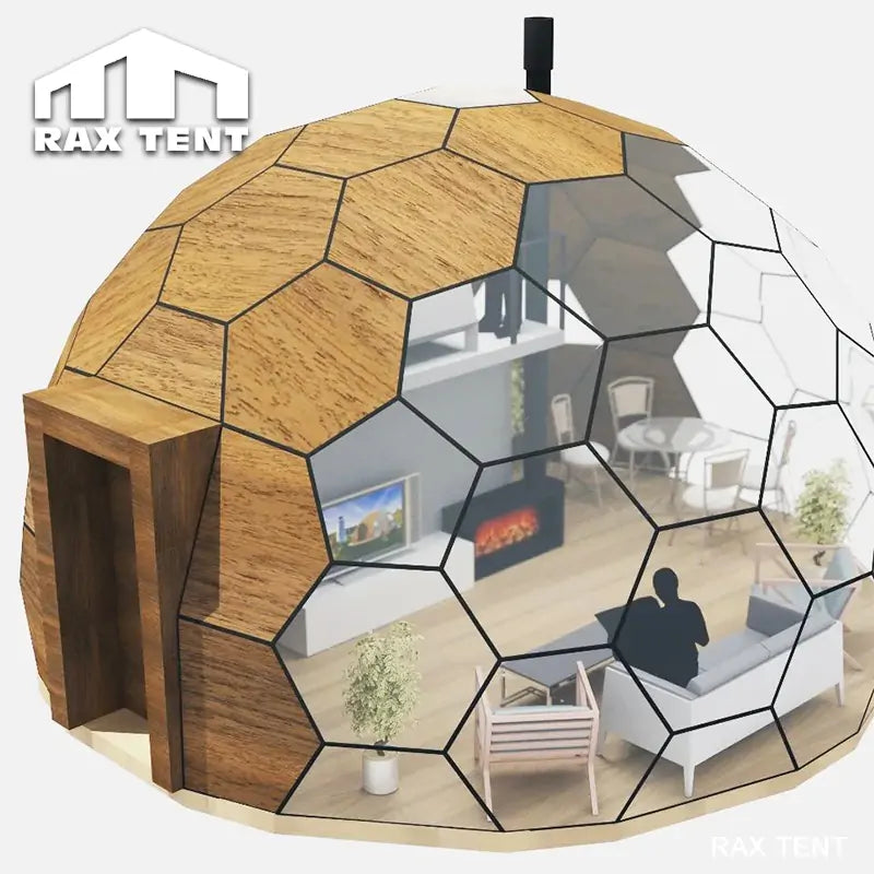 glamping honeycomb glass dome