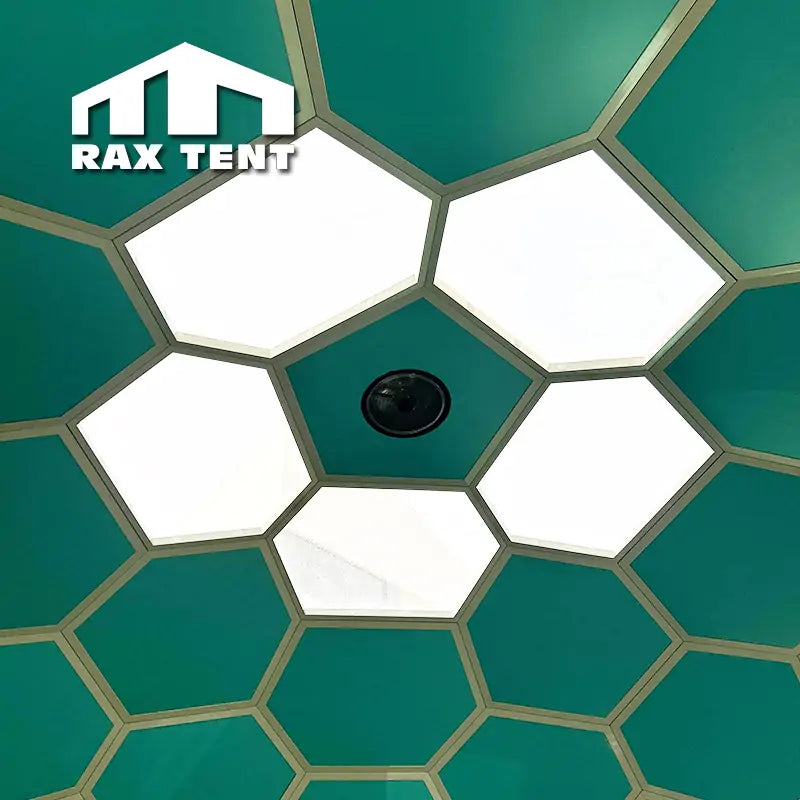 RAXTENT 8M Honeycomb Geodesic Glass Dome Tent for Retreat