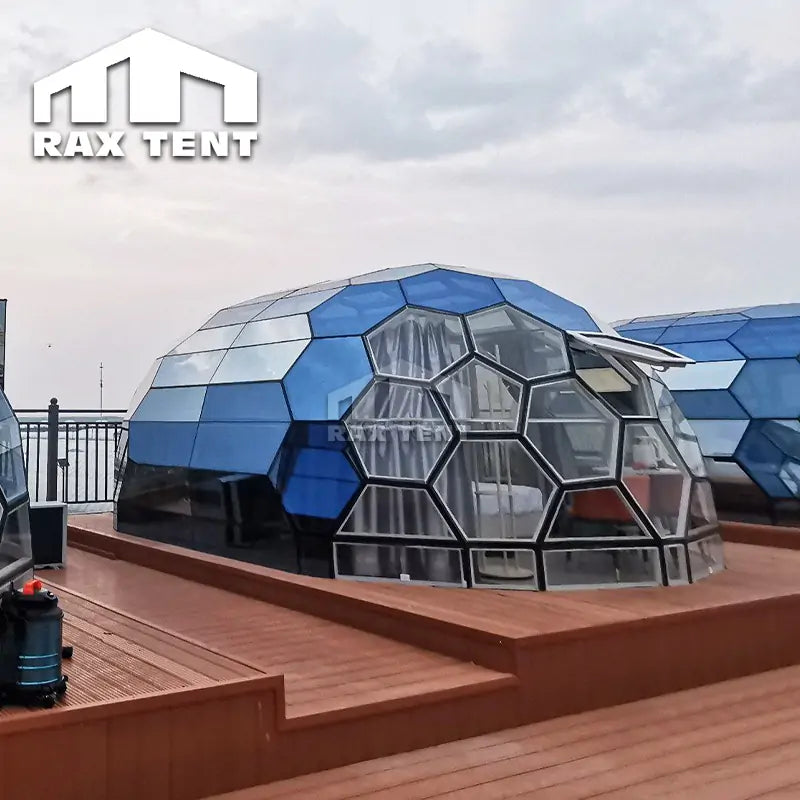 8m honeycomb glass dome