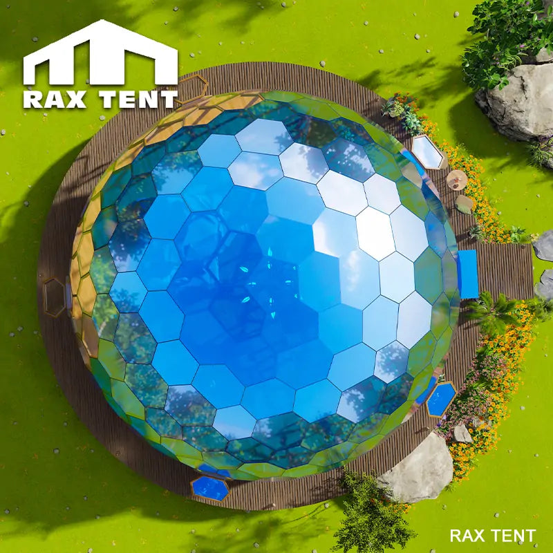 12m glass dome tent