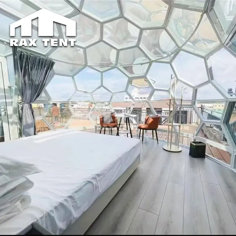 glamping honeycomb glass dome