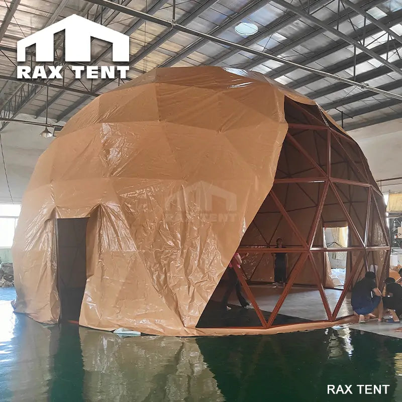 brown mixed dome tent