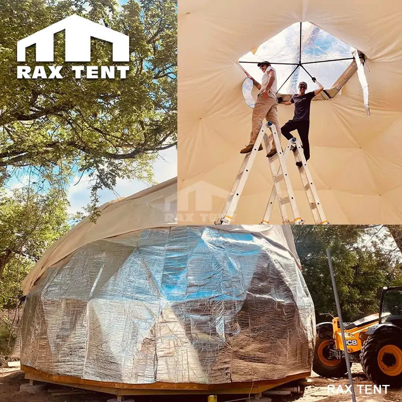 dome tent with thermal insulation