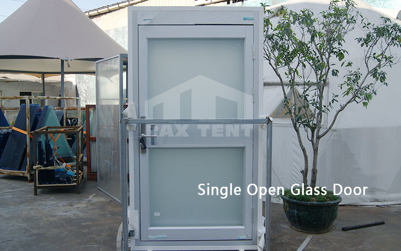 5M Clear Dome Tent for Event and Restaurant with Transparent PVC and Glass Door