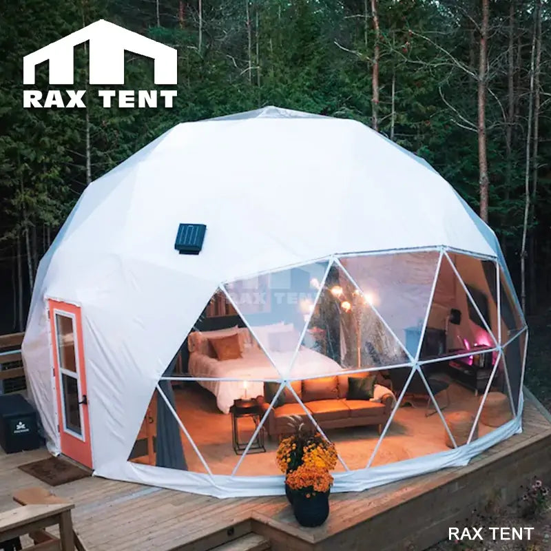 dome tent with solar fan