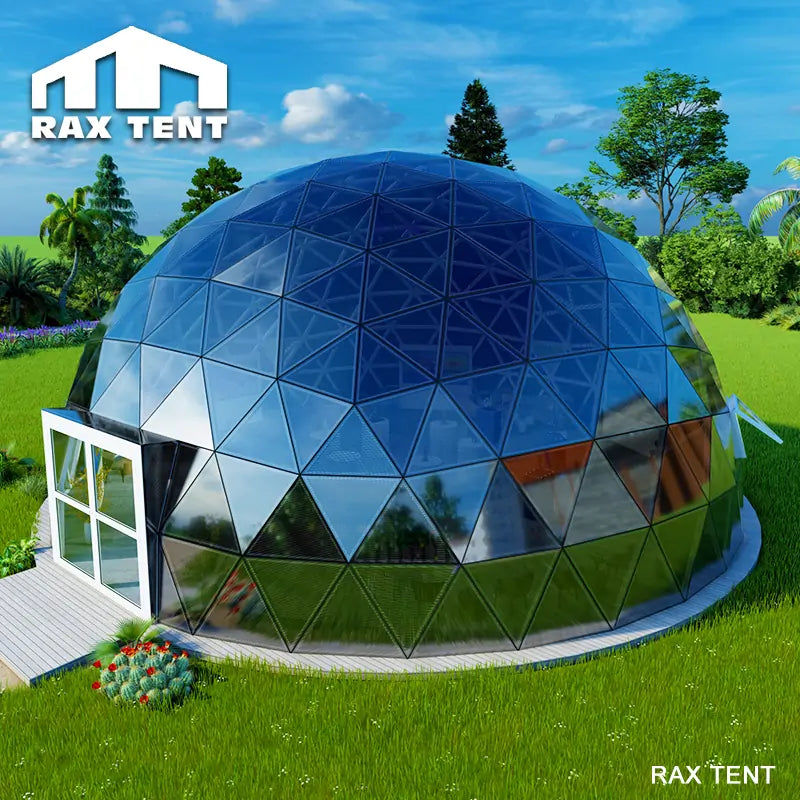 solar powered glass dome house